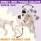 Halloween Poseable Puppy Skeleton Pose-N-Stay Plastic Dog Bones for Halloween Indoor Outdoor Decor Spooky Scene Party Favors Decor